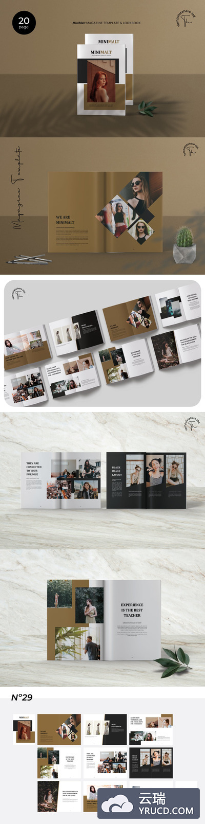 时尚高端专业的高品质摄影手册房地产楼书杂志书籍装帧设计模板