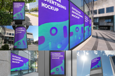 有创意的户城市外街道地产广告海报设计展示样机下载[PSD]