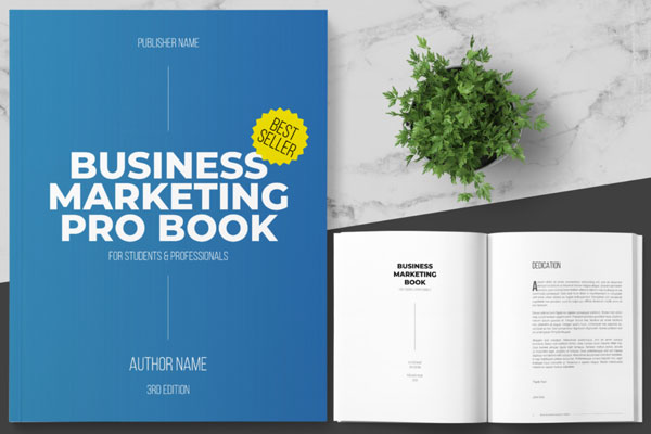 蓝色主题企业宣传/营销画册设计模板