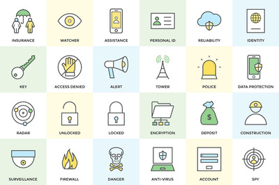 安全和保护图标素材 Security and Protection