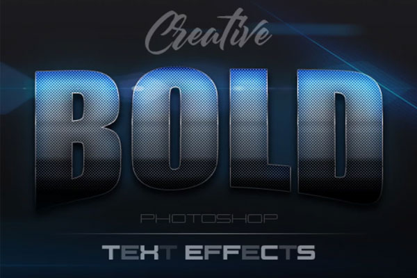 高品质的3D金属特效文本效果套装