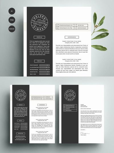 充满个性的简历模板 Resume & Cover Letter Template