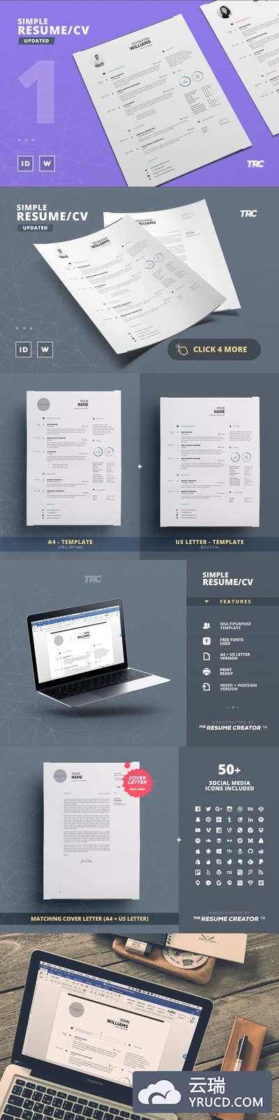 简约的简历模板 Simple Resume/Cv Template Volume 1