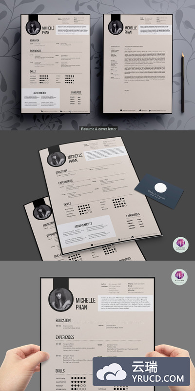 优雅简历模板 Modern, elegant CV template