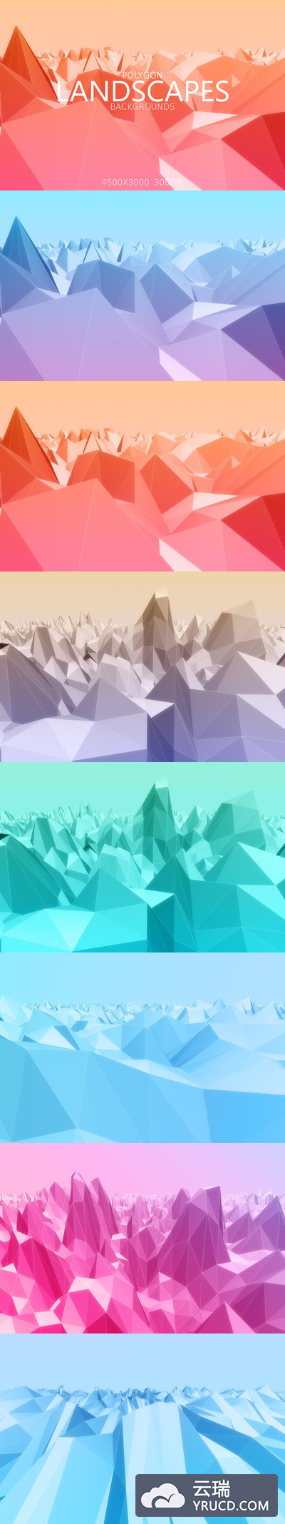 多边形几何风景抽象素材下载[jpg]