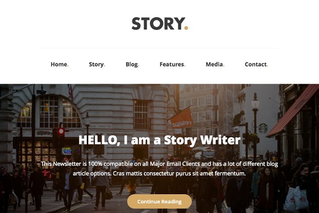 简约网站模板 Story + Online Template Builder
