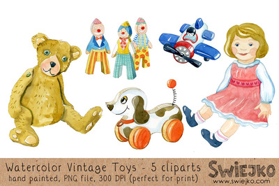 经典玩具插画 Vintage Toys