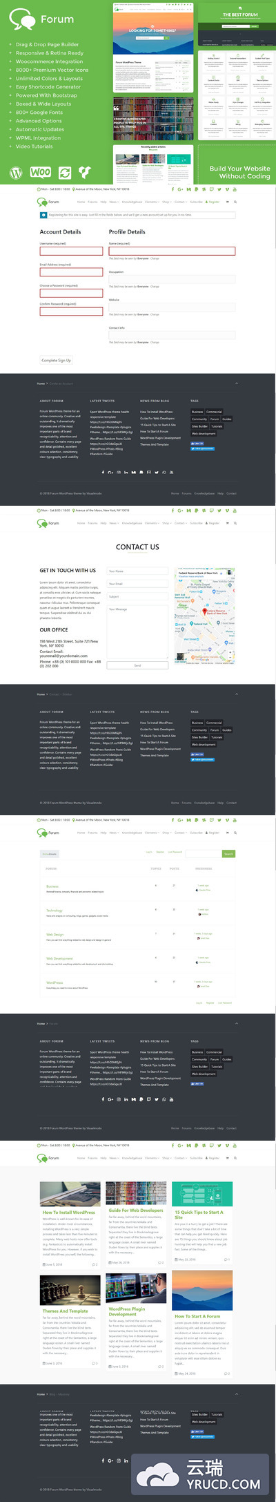 论坛博客主题设计网站 Forum & BuddyPress WordPress Theme
