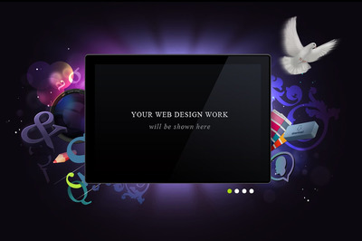 图片展示网站模板 Web Header For Portfolio Works