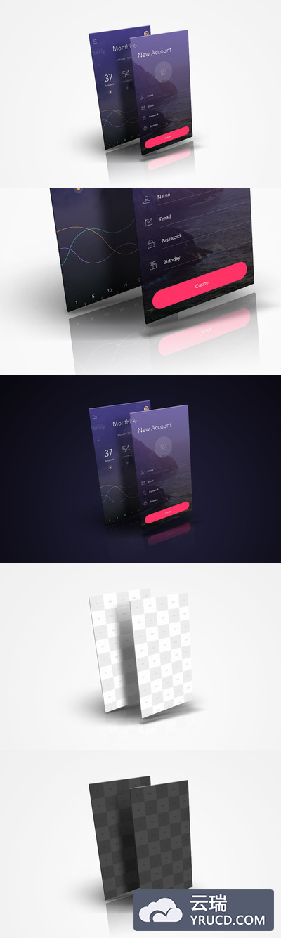 透视应用程序屏幕模型 Perspective App Screen Mockup 03