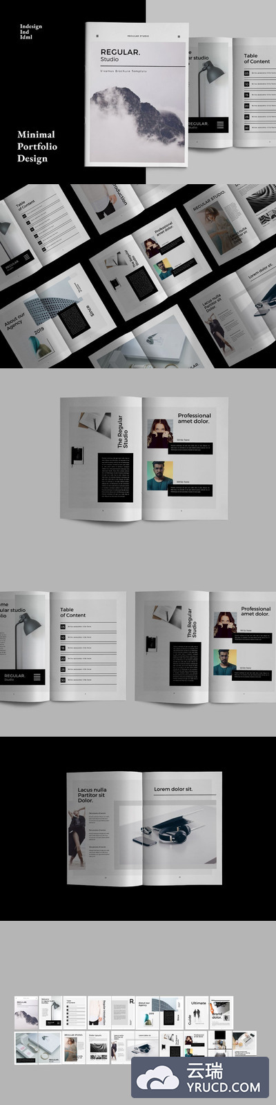 时尚简约高端多用途的房地产楼书画册品牌手册杂志设计模板