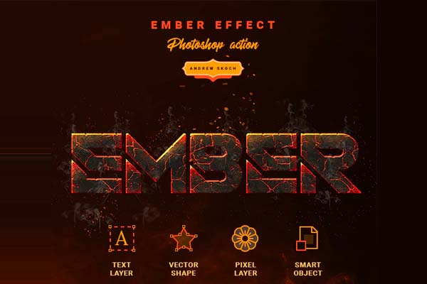 酷炫的裂缝游戏3D字体PS动作下载[atn]