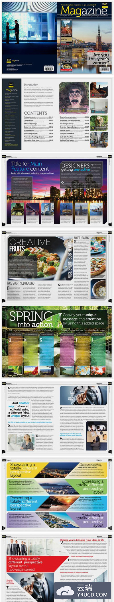 企业时事新闻杂志画册设计模板