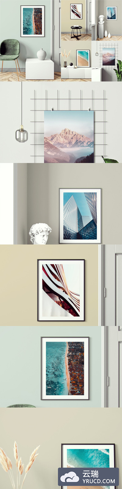 室内装饰艺术海报框架展示样机