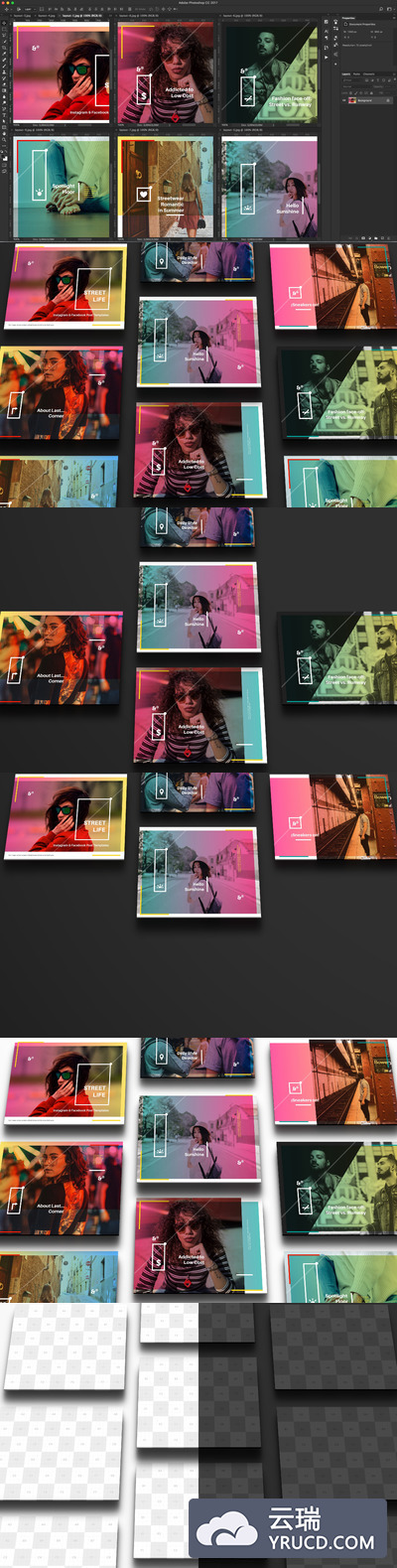 闪屏&广告样机 Landscape Perspective Mockup 02