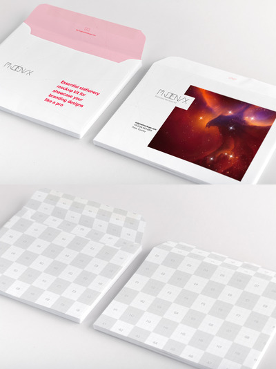 高端信封设计模型 Lord Envelope Mockup 02