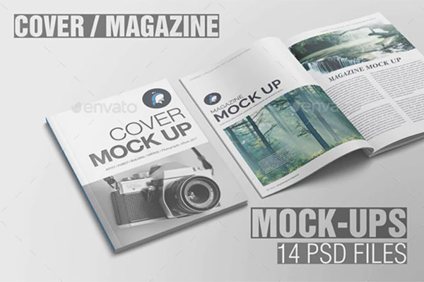 A4广告杂志/封面设计展示样机