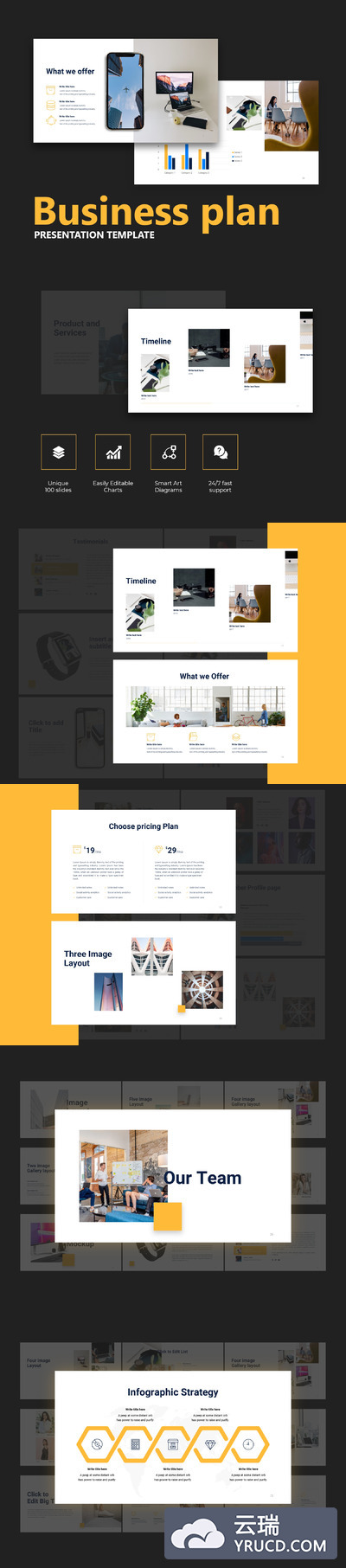 功能强的高端商业计划书优秀ppt模板&keynote模板下载[PPTX,Key]