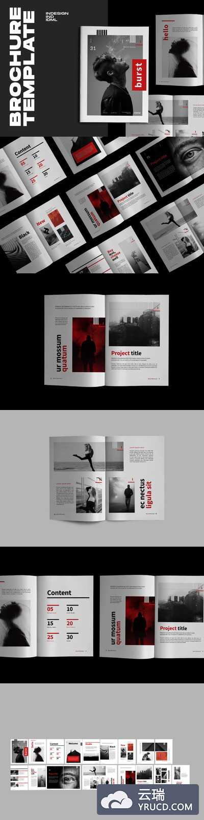 高品质的时尚高端优雅多用途品牌手册杂志宣传册杂志设计模板