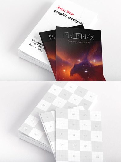 商业卡片样机素材 Business Cards Mockup 04