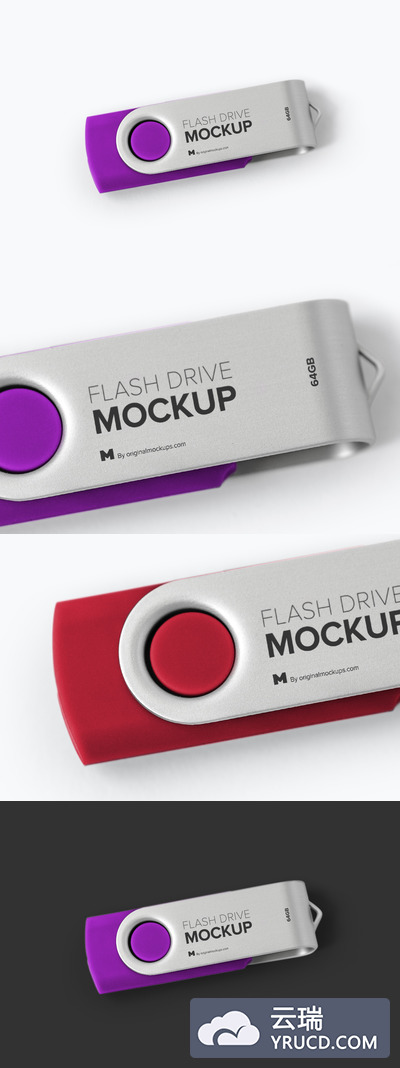 U盘设计样机素材 USB Flash Drive Mockup 01