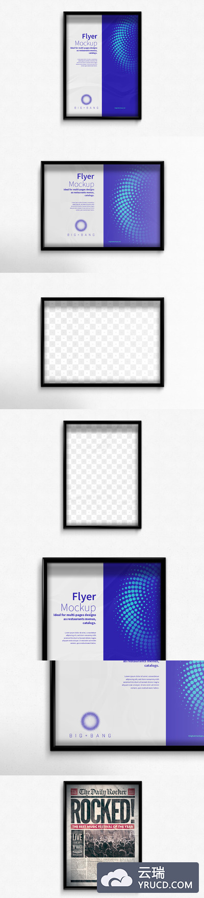 框架海报样机素材 Flyer - Poster Frame Mockups