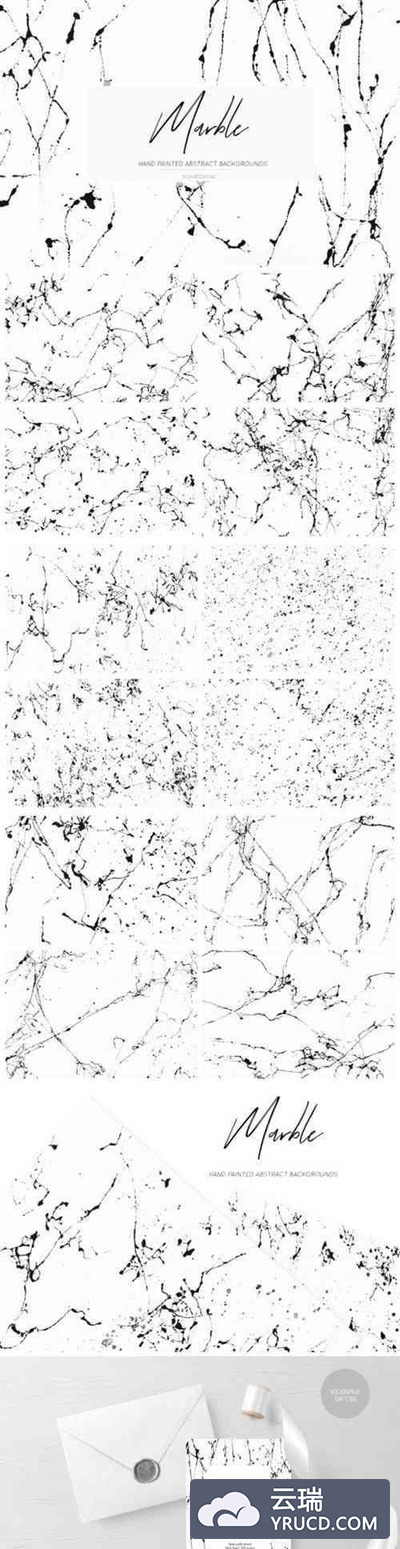 黑白大理石背景纹理素材