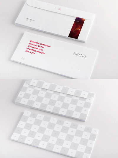 信封设计样机素材 Letterhead Envelope Mockup 02