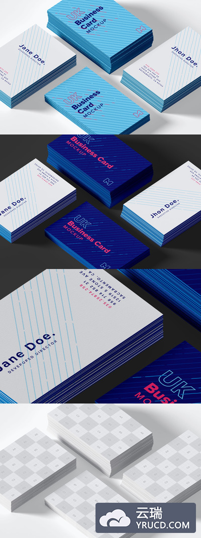 英国商业名片样机素材 UK Business Cards Mockup 07