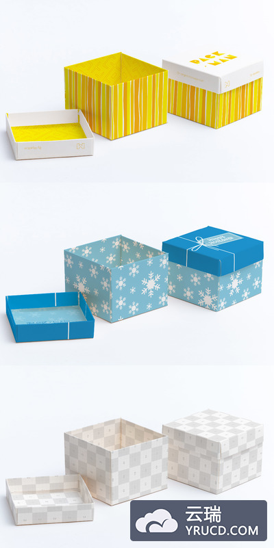 立方体礼盒模型 Cube Gift Box Mockup 02