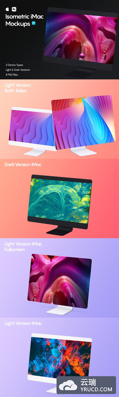 高分辨率的等距iMac Pro电演示样机