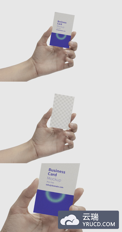 手持卡片样机素材 Business Card Hand Mockup