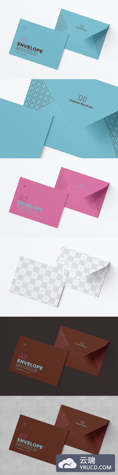 A7信封设计布局模型 A7 Envelope Exterior Layout Mockup