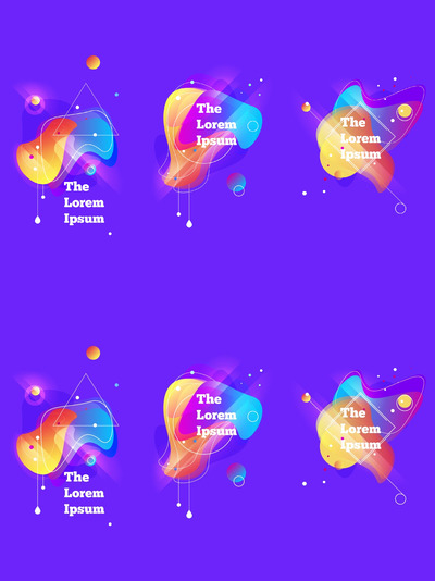 流体抽象时尚科技风广告矢量元素下载[Ai]