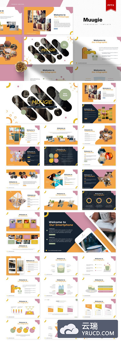 时尚美食类好看的ppt模板下载[PPTX]