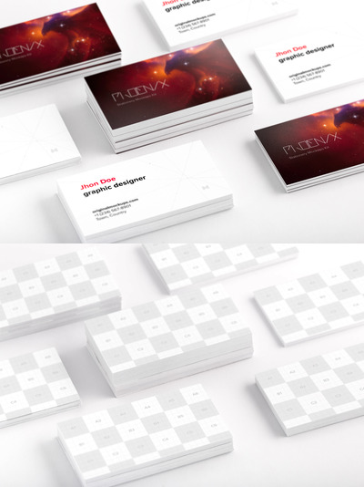 商业名片样机素材 Business Cards Mockup 02