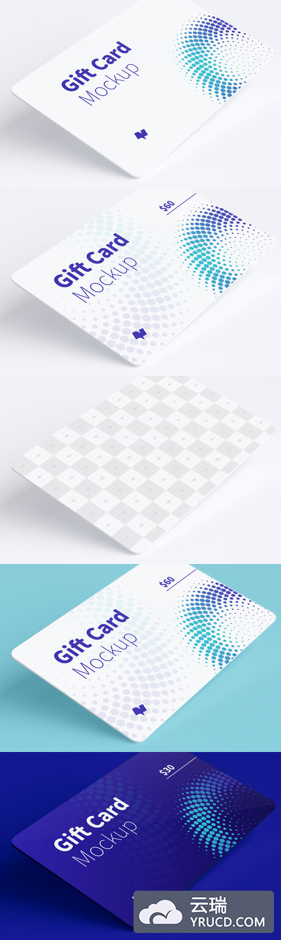 礼品卡设计样机 Gift Card Mockup 07