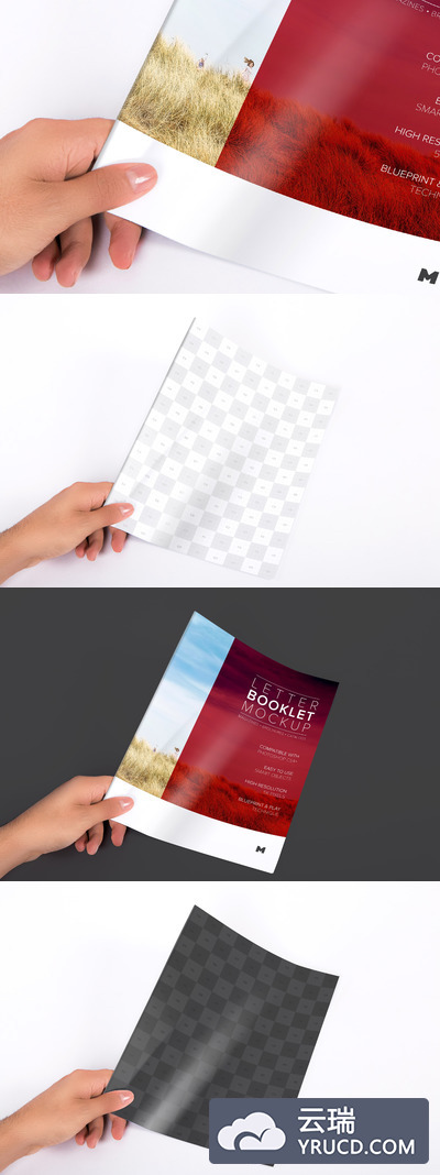 信件小册子封面模型 Letter Booklet Cover Mockup 01