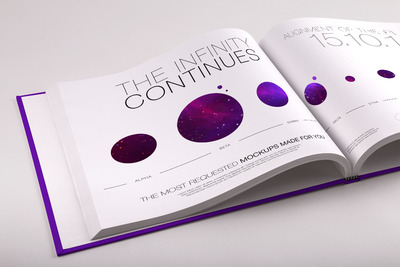 精装书样机素材 Hardcover Large Landscape Book PSD Mockup 01