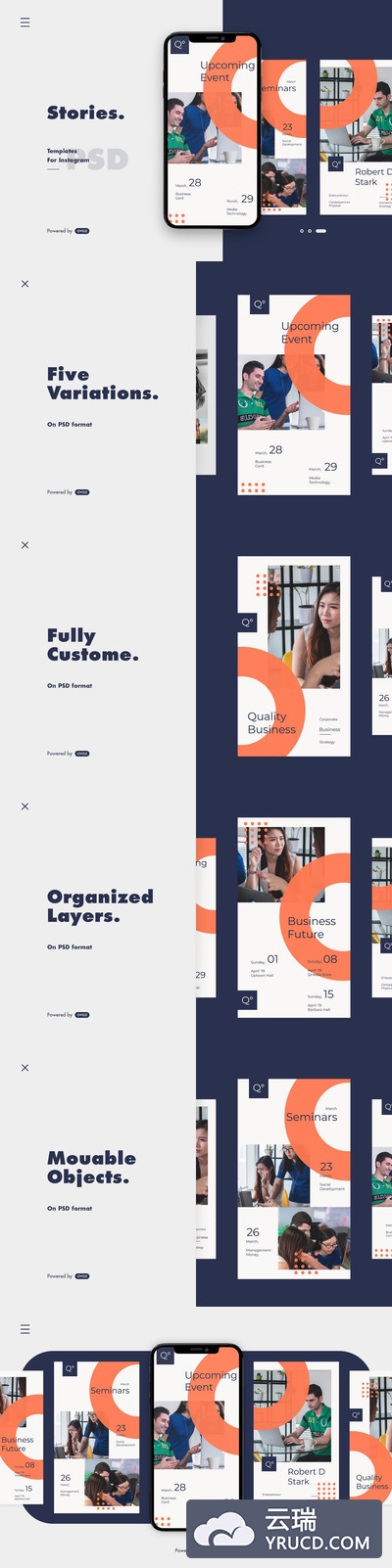 时尚高端简约多用途的流行风格Instagram社交媒体banner海报设计模板集合