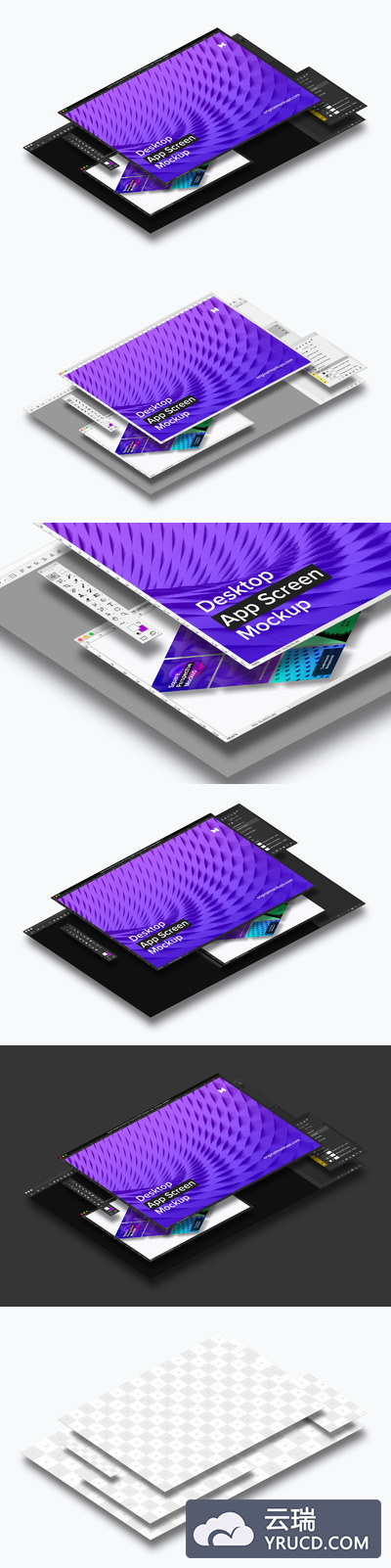 桌面应用程序屏幕模型 Desktop App Screen Mockup 02