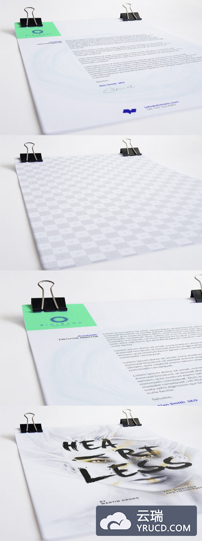 A4信纸样机素材 A4 Letterhead Mockup 01