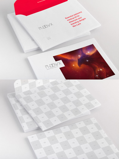 信封品牌设计素材 Lord Envelope Mockup 01