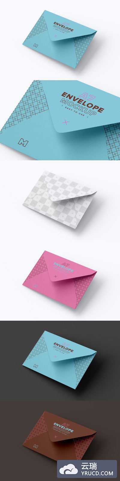 信封设计样机素材 A7 Envelope Mockup 01