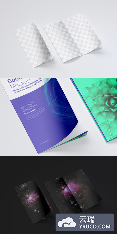 折页画册样机 Thin Booklet Mockup 04