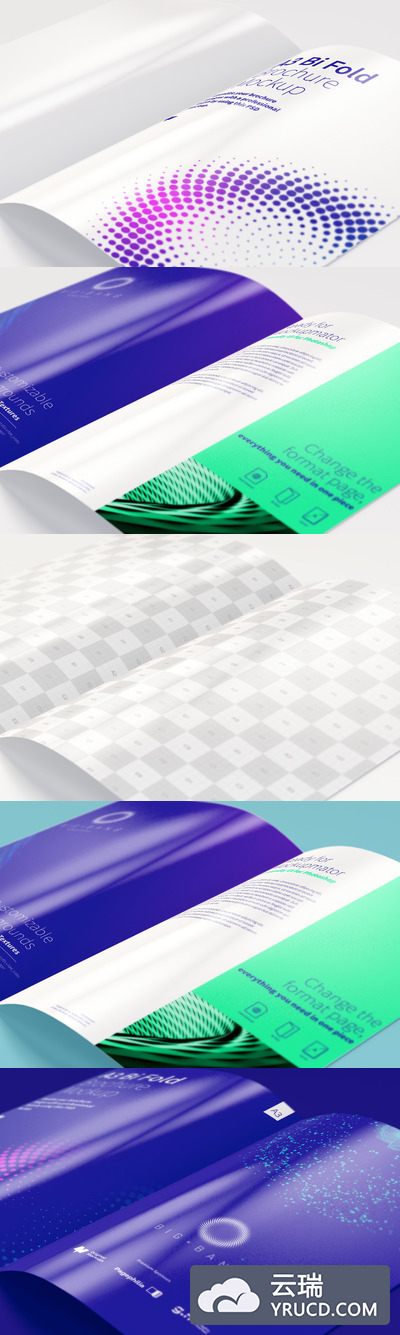 A3双折小册子模型 A3 Bi Fold Brochure Mockup 05
