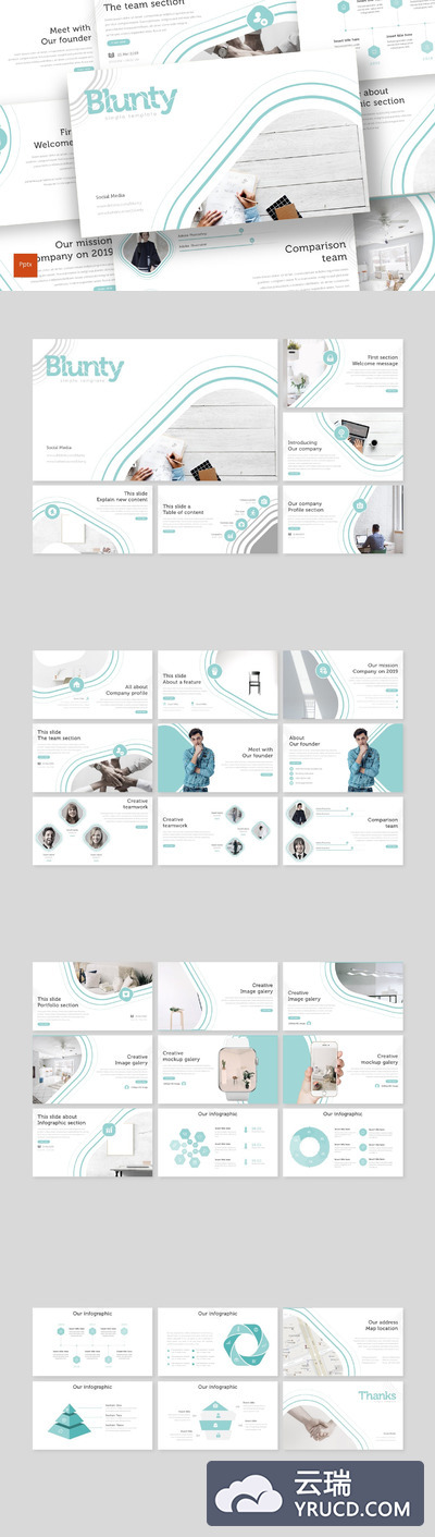 极简主义创意ppt简洁模板下载[PPTX]