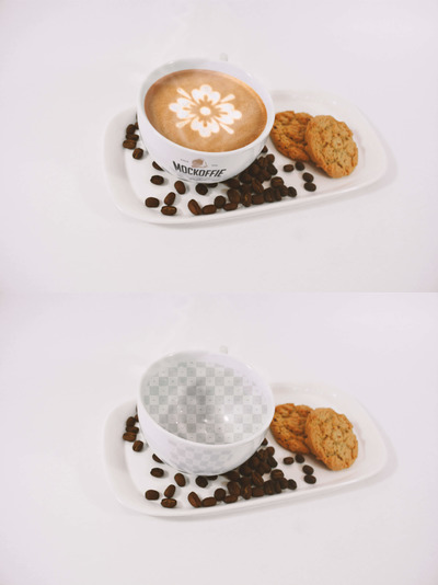 拿铁咖啡艺术模型 Latte Coffee Art Mockup
