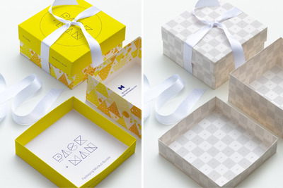 礼品盒子样机 Big Gift Box Mockup 02