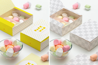 棉花糖包装样机素材 Sweet Box Mockup 04